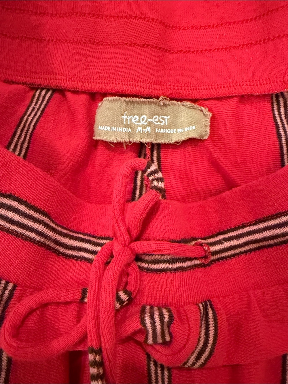 Free People Free-est Red Striped Two-Piece Pant Set - Picture 3 of 4